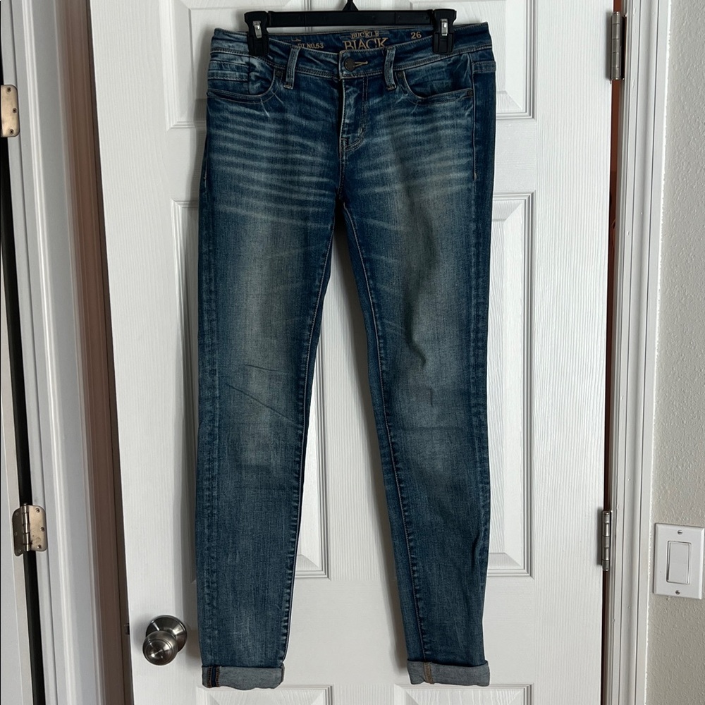 Buckle Black Skinny Jeans